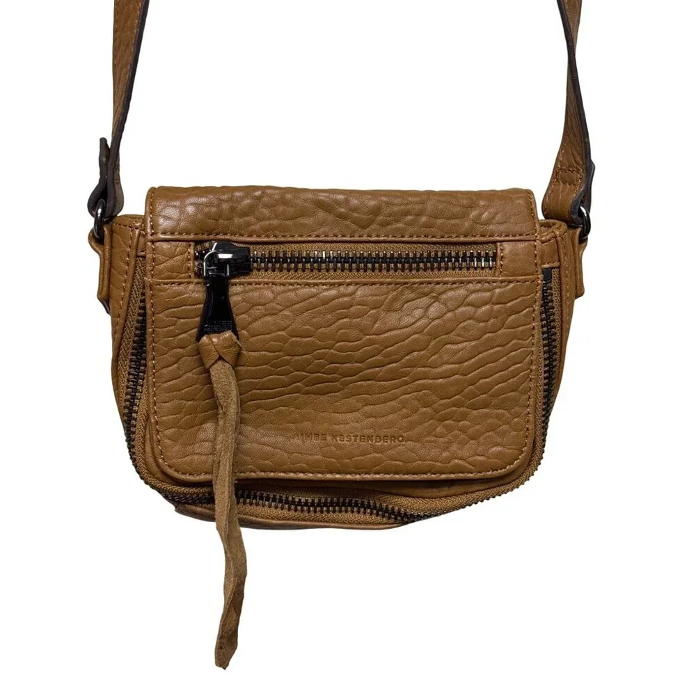 Aimee Kestenberg Good Times Mini Cross Body Purse Handbag Leather Brown NEW